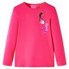 T-shirt enfants &agrave; manches longues rose vif 104