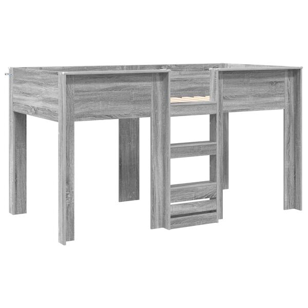 vidaXL Lit Superpos&eacute; pour Enfants Gris Sonoma 100 x 200 cm