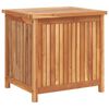 vidaXL Bo&icirc;te de rangement de jardin 60x50x58 cm Bois de teck solide
