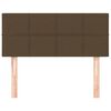 vidaXL T&ecirc;te de lit Marron Fonc&eacute; 90x5x78/88 cm Tissu