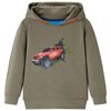 Sweatshirt &agrave; capuche pour enfants kaki 140