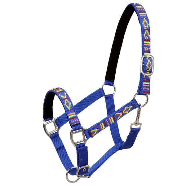 vidaXL Bride &agrave; cheval 2 pcs Taille Cob Nylon Bleu