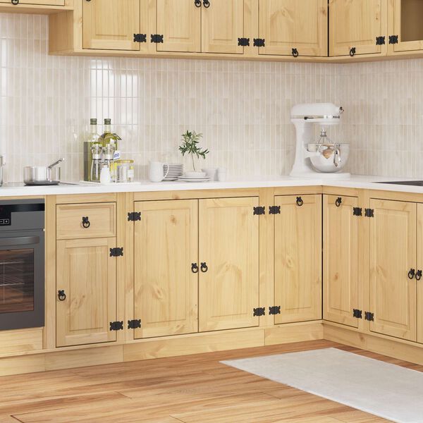 vidaXL Armoire avec &eacute;tag&egrave;re SKI Brun Miel 80 x 46 x 81,5 cm Pin massif