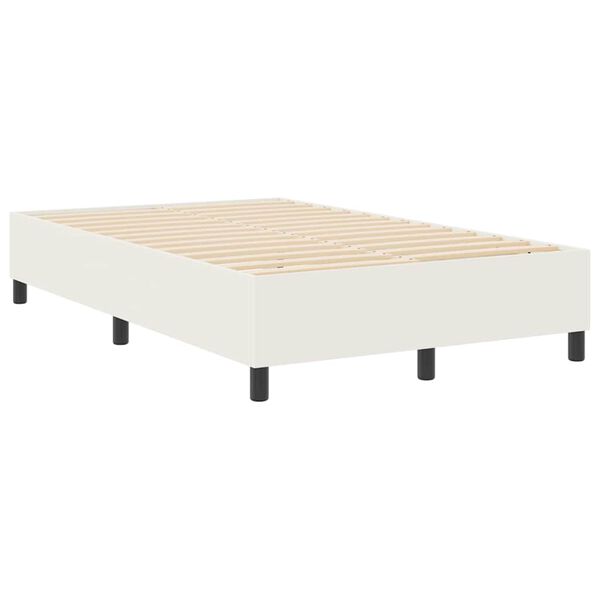 vidaXL Cadre de lit plateforme Cr&egrave;me 120 x 200 cm tissu