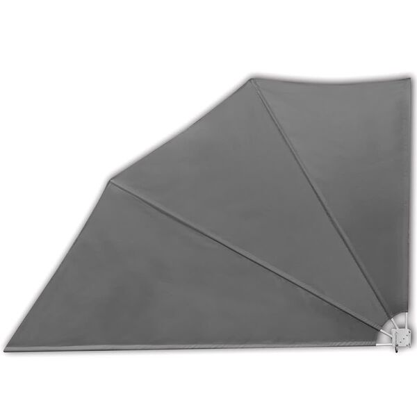 vidaXL Auvent lat&eacute;ral pliable de balcon Gris 160 x 240 cm