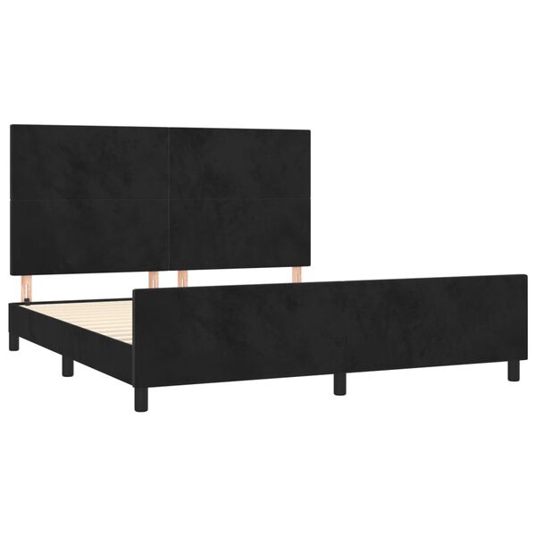 vidaXL Cadre de lit sans matelas noir velours