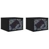vidaXL Cabinet de chevet mural DOKKUM 2 pc Ch&ecirc;ne noir 36 x 33 x 25 cm