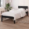 vidaXL Cadre de lit sans matelas noir bois massif 90x200 cm