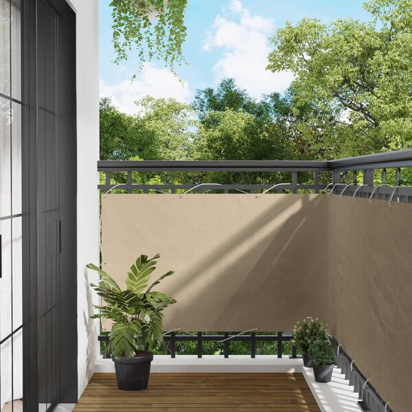 vidaXL &Eacute;cran de balcon Oxford alu enduit de PU