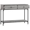vidaXL Table console sonoma gris 100x34,5x75 cm bois d'ing&eacute;nierie