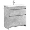 vidaXL Ensemble de mobilier de salle de bain Gris b&eacute;ton