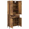 vidaXL Haut Armoire 2 pcs Bois Ancien Bois d'ing&eacute;nierie