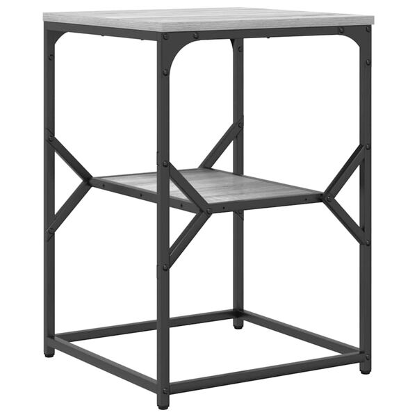 vidaXL Table d'appoint Gris Sonoma 41 x 40 x 60 cm