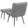 vidaXL Chaise de relaxation avec tabouret Gris clair Velours