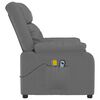 vidaXL Fauteuil de massage Gris Similicuir