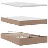 vidaXL Cadre de lit ottoman et matelas cappuccino 120x200cm similicuir