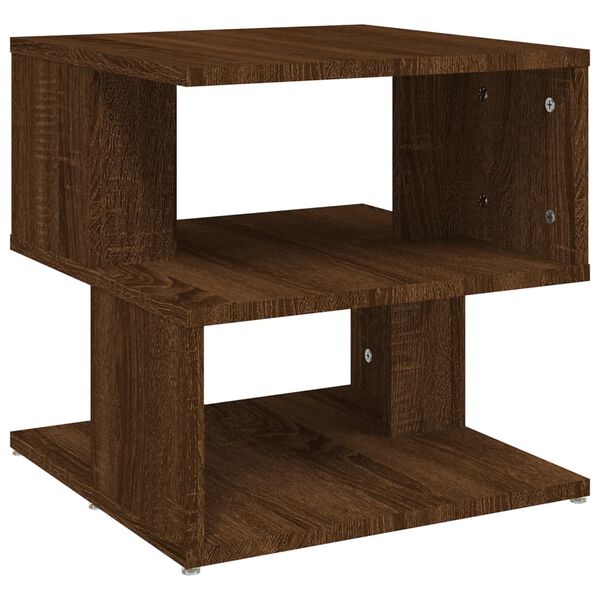 vidaXL Table d'appoint Ch&ecirc;ne marron 40x40x40 cm Bois d'ing&eacute;nierie