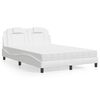vidaXL Lit Viana avec matelas blanc 140x190 cm similicuir
