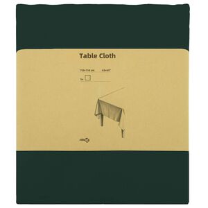 vidaXL Tissu de Table 5 pc Carr&eacute; Vert fonc&eacute; 110 x 110 cm Polyester
