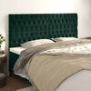 vidaXL T&ecirc;te de lit Vert fonc&eacute; 180x7x118/128 cm Velours