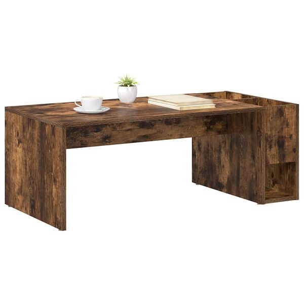 vidaXL Table basse Ch&ecirc;ne fum&eacute; 101,5 x 50 x 37 cm Bois d'ing&eacute;nierie
