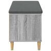 vidaXL Banc d'entr&eacute;e avec coussin Gris Sonoma 60 x 38 x 46 cm