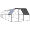 vidaXL Poulailler d'ext&eacute;rieur 3x12x2 m Acier galvanis&eacute;