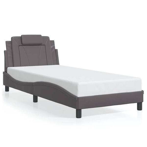 vidaXL Cadre de lit Viana sans matelas gris 80x200 cm similicuir