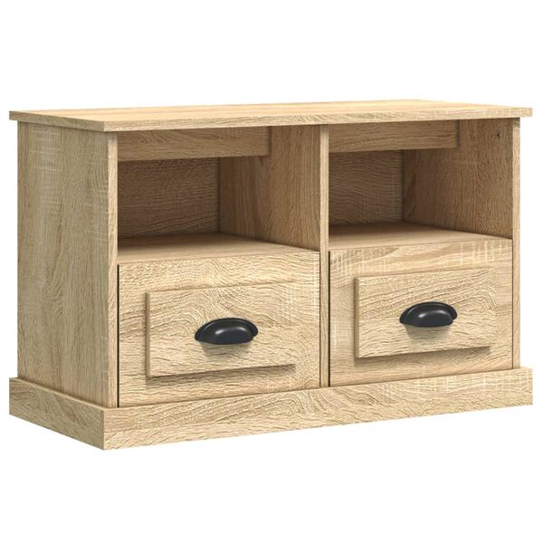 vidaXL Meuble TV ch&ecirc;ne sonoma 80x35x50 cm bois d'ing&eacute;nierie