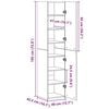 vidaXL Haut Armoire Chêne noir 40 x 42,5 x 185 cm Bois d'ingénierie