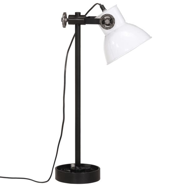 vidaXL Lampe de bureau 25 W blanc 15x15x55 cm E27