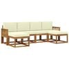 vidaXL Ensemble de canap&eacute;s d'ext&eacute;rieur 6 pc Naturel et Cr&egrave;me Polyester