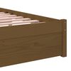 vidaXL Cadre de lit sans matelas marron miel bois massif 75x190 cm