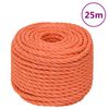 vidaXL Corde de travail Orange 24 mm 25 m Polypropyl&egrave;ne