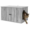 vidaXL Maison pour chat Gris Sonoma 85 x 55 x 50 cm Bois d'ing&eacute;nierie