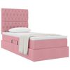 vidaXL Lit avec rangement et matelas Rose 90 x 200 cm Velours