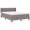 vidaXL Lit &agrave; ressorts avec matelas Taupe 200 x 160 cm Polyester