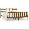 vidaXL Cadre de lit sans matelas marron miel 200x200cm bois pin massif