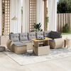 vidaXL Salon de jardin avec coussins 8 pcs beige r&eacute;sine tress&eacute;e