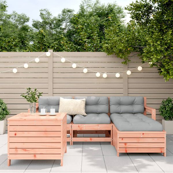 vidaXL Salon de jardin 5 pcs bois massif sapin de douglas