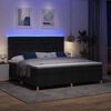 vidaXL Lit &agrave; ressort LED avec matelas Noir 200 x 200 cm tissu