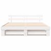 vidaXL Cadre de lit avec t&ecirc;te de lit Blanc 180 x 200 cm Pin massif