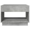vidaXL Table basse avec LED infini gris b&eacute;ton 70x50x50 cm