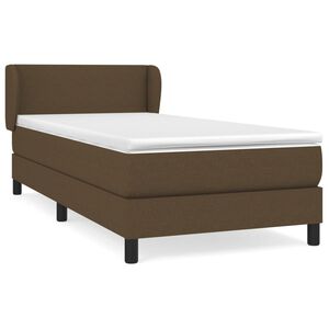 vidaXL Sommier &agrave; lattes de lit avec matelas Marron fonc&eacute; 80x200 cm