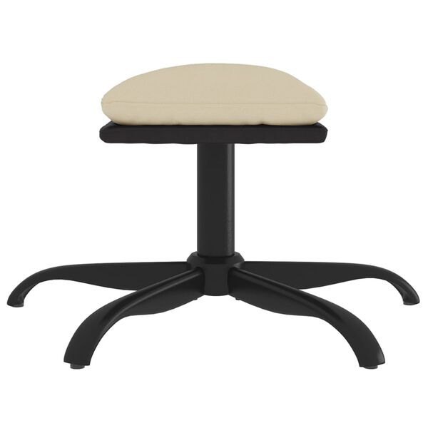 vidaXL Repose-pied Crème 60x60x36 cm Tissu et similicuir