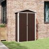 vidaXL Abri de jardin Marron 116x45x175 cm Acier galvanis&eacute;