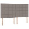 vidaXL Lit de Rangement Taupe 200 x 200 cm Cuir synth&eacute;tique