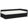 vidaXL Cadre de lit d'angle avec matelas Autre 2 pcs Vert tissu