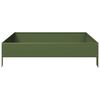 vidaXL Lit sur&eacute;lev&eacute; de jardin vert olive 100x100x26 cm acier