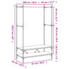 vidaXL Porte-v&ecirc;tements avec &eacute;tag&egrave;res ch&ecirc;ne sonoma bois d'ing&eacute;nierie